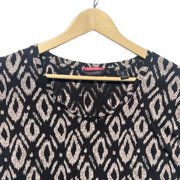 Scotch & Soda Beach Bandits Tan & Black Print Boxy Tee Size XS - Picture 13 of 13